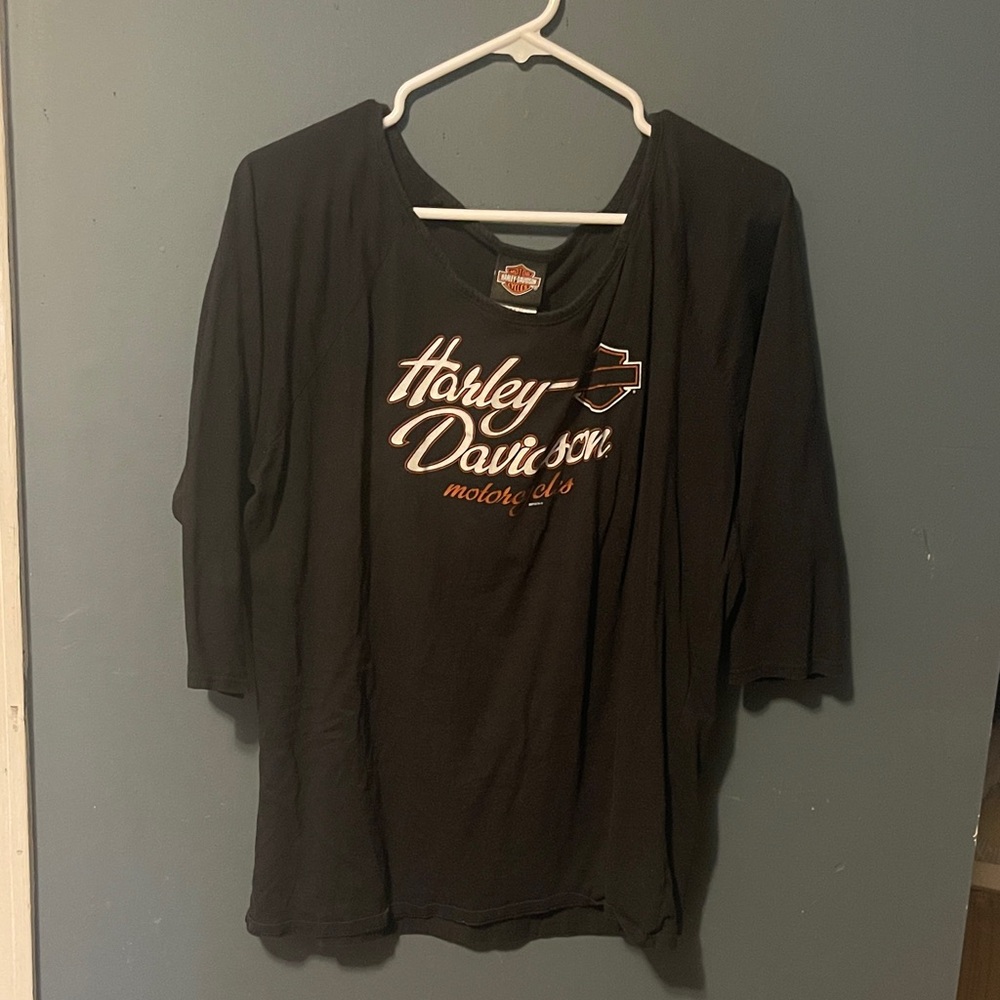 Harley-Davidson Black 3/4 Sleeve Shirt